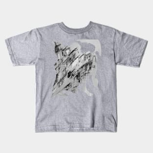 Abstract grey in shadow Kids T-Shirt